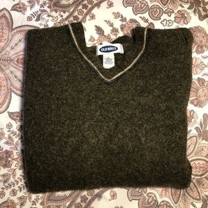 old navy lambswool green sweater